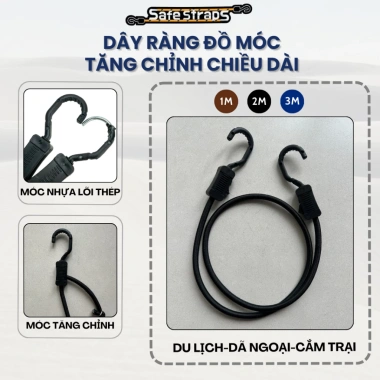 Dây Chằng Tự Khóa Safestraps Lõi Thép Bọc Nhựa Độ Dài 1M‑3M Giá Ưu Đãi 18,130₫ Dây Chằng Tự Khóa Safestraps Lõi Thép Bọc Nhựa Độ Dài 1M‑3M Giá Ưu Đãi 18,130₫