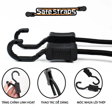 Dây Chằng Tự Khóa Safestraps Lõi Thép Bọc Nhựa Độ Dài 1M‑3M Giá Ưu Đãi 18,130₫ 5 Dây Chằng Tự Khóa Safestraps Lõi Thép Bọc Nhựa Độ Dài 1M‑3M Giá Ưu Đãi 18,130₫ 5