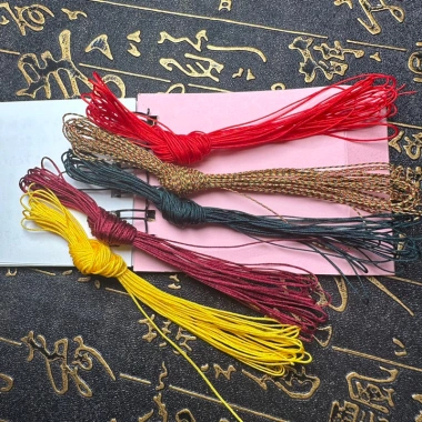 Dây chỉ dù 0.4mm 15m không co dãn, vòng hổ phách - Handmade, giá ưu đãi 22.500 6