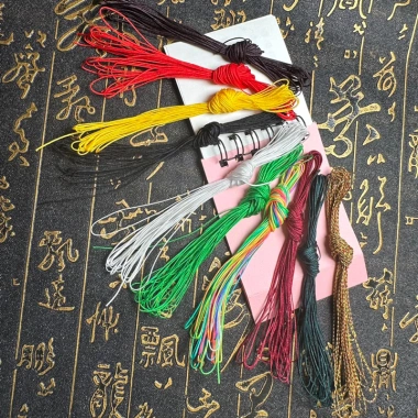 Dây chỉ dù 0.4mm 15m không co dãn, vòng hổ phách - Handmade, giá ưu đãi 22.500 7