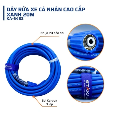Dây cho máy rửa xe xách tay Staka Max - Đủ 10m,15m,20m, Giá 145.000₫