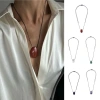 Dây chuyền áo len HYCEO đá đen điều chỉnh - Thời trang Ins, giá 196.900₫ 5