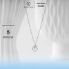 Dây Chuyền Bạc 925 DC802 - Vòng Tròn Hoa 5 Cánh Moonstone Size S Giá 519k