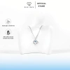 Dây Chuyền Bạc 925 DC802 - Vòng Tròn Hoa 5 Cánh Moonstone Size S Giá 519k 2