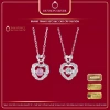 Dây chuyền bạc 925 Ý Trái tim Đá hồng Dancing Stone - Vòng cổ nữ mạ vàng DUYSON SILVER 560k