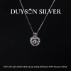 Dây chuyền bạc 925 Ý Trái tim Đá hồng Dancing Stone - Vòng cổ nữ mạ vàng DUYSON SILVER 560k 7