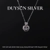 Dây chuyền bạc 925 Ý Trái tim Đá hồng Dancing Stone - Vòng cổ nữ mạ vàng DUYSON SILVER 560k 8