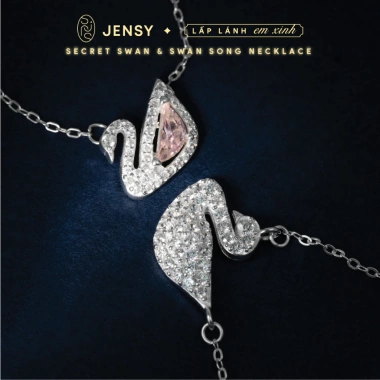 Dây chuyền bạc cao cấp JENSY Hot Trend Kiểm định GIV SECRET SWAN SWAN SONG VCTL5 vòng cổ bạc nữ 556.000đ giảm giá