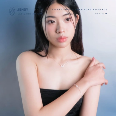 Dây chuyền bạc cao cấp JENSY Hot Trend Kiểm định GIV SECRET SWAN SWAN SONG VCTL5 vòng cổ bạc nữ 556.000đ giảm giá