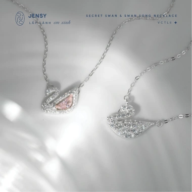 Dây chuyền bạc cao cấp JENSY Hot Trend Kiểm định GIV SECRET SWAN SWAN SONG VCTL5 vòng cổ bạc nữ 556.000đ giảm giá