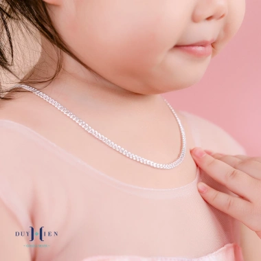Dây chuyền bạc duy hiển cho bé - thiết kế đơn giản, bền, kháng nắng gió, dễ đeo, giảm giá 20% 8