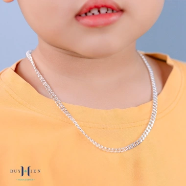 Dây chuyền bạc duy hiển cho bé - thiết kế đơn giản, bền, kháng nắng gió, dễ đeo, giảm giá 20% 9