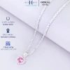 Dây chuyền bạc Duy Hiển S990 cho bé gái - mặt trái tim đá hồng xuất chúng 2