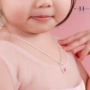 Dây chuyền bạc Duy Hiển S990 cho bé gái - mặt trái tim đá hồng xuất chúng 6