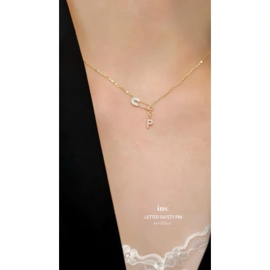 Dây chuyền bạc INS charm chữ cái an toàn LETTER Safety Pin SP185 - Giá chỉ 1.020.000₫, giảm đến 20%