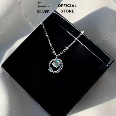 Dây chuyền bạc Lumia đổi màu + vòng cổ bạc đá ngũ sắc TUNA SILVER cam kết chuẩn bạc