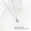 Dây chuyền bạc Miuu Silver mặt vuông đính đá, vòng cổ nữ Lapia Necklace 600k 2