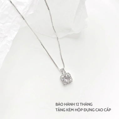 Dây chuyền bạc Miuu Silver mặt vuông đính đá, vòng cổ nữ Lapia Necklace 600k 2 Dây chuyền bạc Miuu Silver mặt vuông đính đá, vòng cổ nữ Lapia Necklace 600k 2
