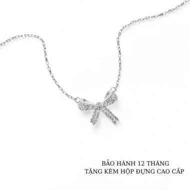 Dây chuyền bạc Miuu Silver nữ hình nơ đính đá - Sang trọng, xinh xắn, giảm giá tới 500.000₫ 2