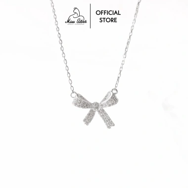 Dây chuyền bạc Miuu Silver nữ hình nơ đính đá - Sang trọng, xinh xắn, giảm giá tới 500.000₫ 8