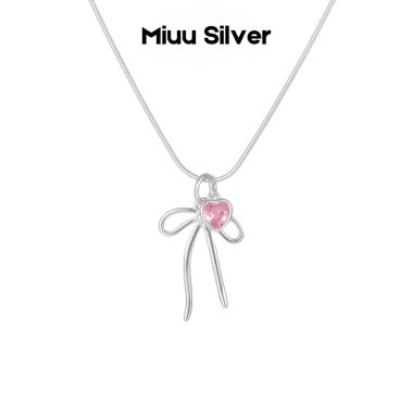 Dây chuyền bạc Miuu Silver - Vòng cổ nữ Vivian Bow sang trọng, giảm giá 800k