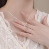 Dây chuyền bạc nữ 999 Calae nơ thắt đá hồng charm nhẹ nhàng - Giá 509.000đ 3