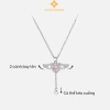 Dây chuyền bạc nữ cánh thiên thần S925 đá zircon hồng - 515.000₫ Viễn Chí Bảo 4