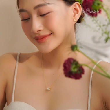 Dây chuyền bạc nữ Charisma Jesmee 925 mặt đá bạc thanh lịch sang trọng Giá 459.000 VND