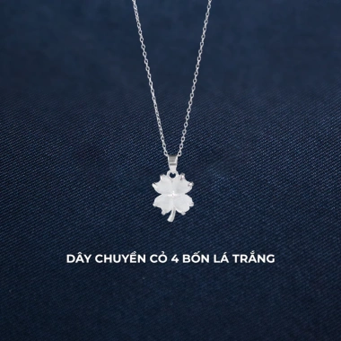 Dây chuyền bạc nữ Cỏ 4 Lá Hồng Asimi S925 May mắn nhẹ nhàng DC73 509k 8