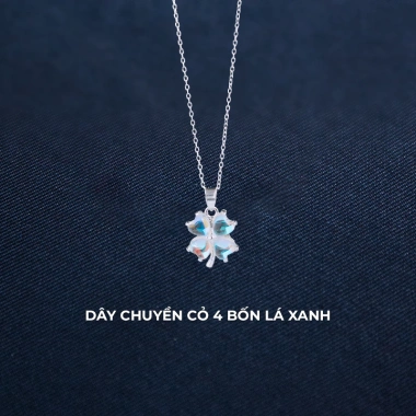 Dây chuyền bạc nữ Cỏ 4 Lá Hồng Asimi S925 May mắn nhẹ nhàng DC73 509k 9