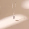Dây chuyền bạc nữ đá nhảy mạ vàng hồng 18K và bạch kim LAV045 kiểu vương miện Tiara 4