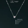 Dây chuyền bạc nữ HELINO C51 đá tim hồng Rosie xinh xắn - Giá ưu đãi 729.000 VND 2