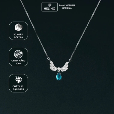 Dây chuyền bạc nữ HELINO cánh thiên thần đá Moonstone đổi màu - Trang sức lấp lánh, giảm 20%