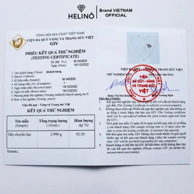 Dây chuyền bạc nữ HELINO hoa Daisy 5 cánh S925 lấp lánh - Giá ưu đãi 639.000₫