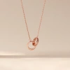 Dây chuyền bạc nữ LAVESTA LAV064 Lucy mạ vàng hồng 18K và bạch kim, mặt tròn lồng đá lấp lánh, sang chảnh - 925.000₫ 10