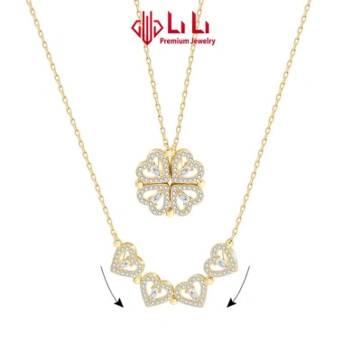 Dây chuyền bạc nữ LiLi S925 đính đá CZ cao cấp hình trái tim cỏ 4 lá Oaklee LILI_822.972 giá ưu đãi 2,581,000₫