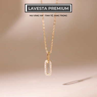Dây chuyền bạc nữ mạ vàng 14K LAVESTA LAV099 Rincy - Thanh lịch, hiện đại, 720.000