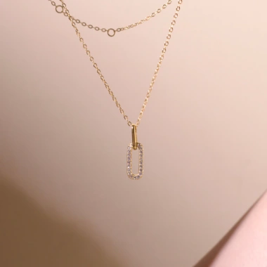 Dây chuyền bạc nữ mạ vàng 14K LAVESTA LAV099 Rincy - Thanh lịch, hiện đại, 720.000