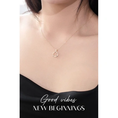 Dây chuyền bạc nữ mạ vàng 14K LAVESTA LAV103 Aquamarine tích cực may mắn hạnh phúc 720.000 VND 3