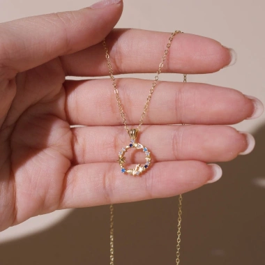 Dây chuyền bạc nữ mạ vàng 14K LAVESTA LAV103 Aquamarine tích cực may mắn hạnh phúc 720.000 VND 7