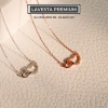 Dây chuyền bạc nữ mạ vàng hồng 18K, bạch kim LAVESTA LAV050 - mặt trái tim Soulmate