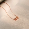 Dây chuyền bạc nữ mạ vàng hồng 18K, bạch kim LAVESTA LAV050 - mặt trái tim Soulmate 3
