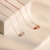 Dây chuyền bạc nữ mạ vàng hồng 18K, bạch kim LAVESTA LAV050 - mặt trái tim Soulmate 6