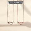 Dây chuyền bạc nữ mạ vàng hồng 18K, bạch kim LAVESTA LAV050 - mặt trái tim Soulmate 7