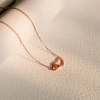 Dây chuyền bạc nữ mạ vàng hồng 18K, bạch kim LAVESTA LAV050 - mặt trái tim Soulmate 10