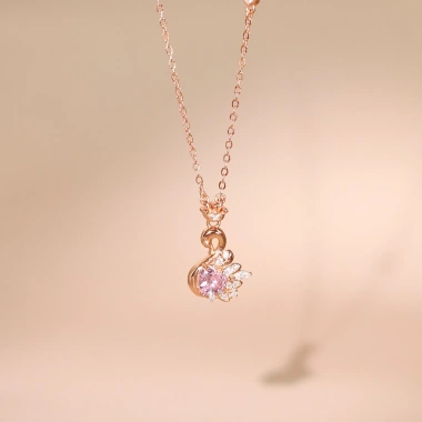 Dây chuyền bạc nữ mạ vàng hồng 18K LAV142 Fiona – mặt thiên nga sang trọng 3 Dây chuyền bạc nữ mạ vàng hồng 18K LAV142 Fiona – mặt thiên nga sang trọng 3