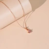 Dây chuyền bạc nữ mạ vàng hồng 18K LAV142 Fiona – mặt thiên nga sang trọng 4