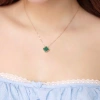 Dây chuyền bạc nữ mạ vàng hồng 18K LAVESTA LAV138 Sana mặt cỏ 4 lá, thanh lịch 5