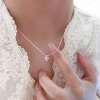 Dây chuyền bạc nữ mặt trái tim định đá + vòng cổ 925 AROCH JEWELRY HD06 – Giá chỉ 432.000 VND (giảm từ 544.320 VND)