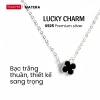 Dây chuyền bạc nữ MATERA S925 hoa 4 cánh may mắn 2 màu sang trọng - giá 868.500₫